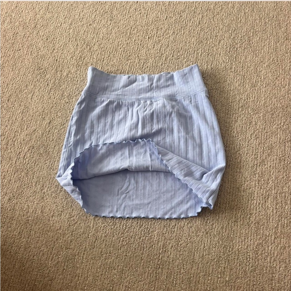 Aerie Sky Blue Ribbed Skirt